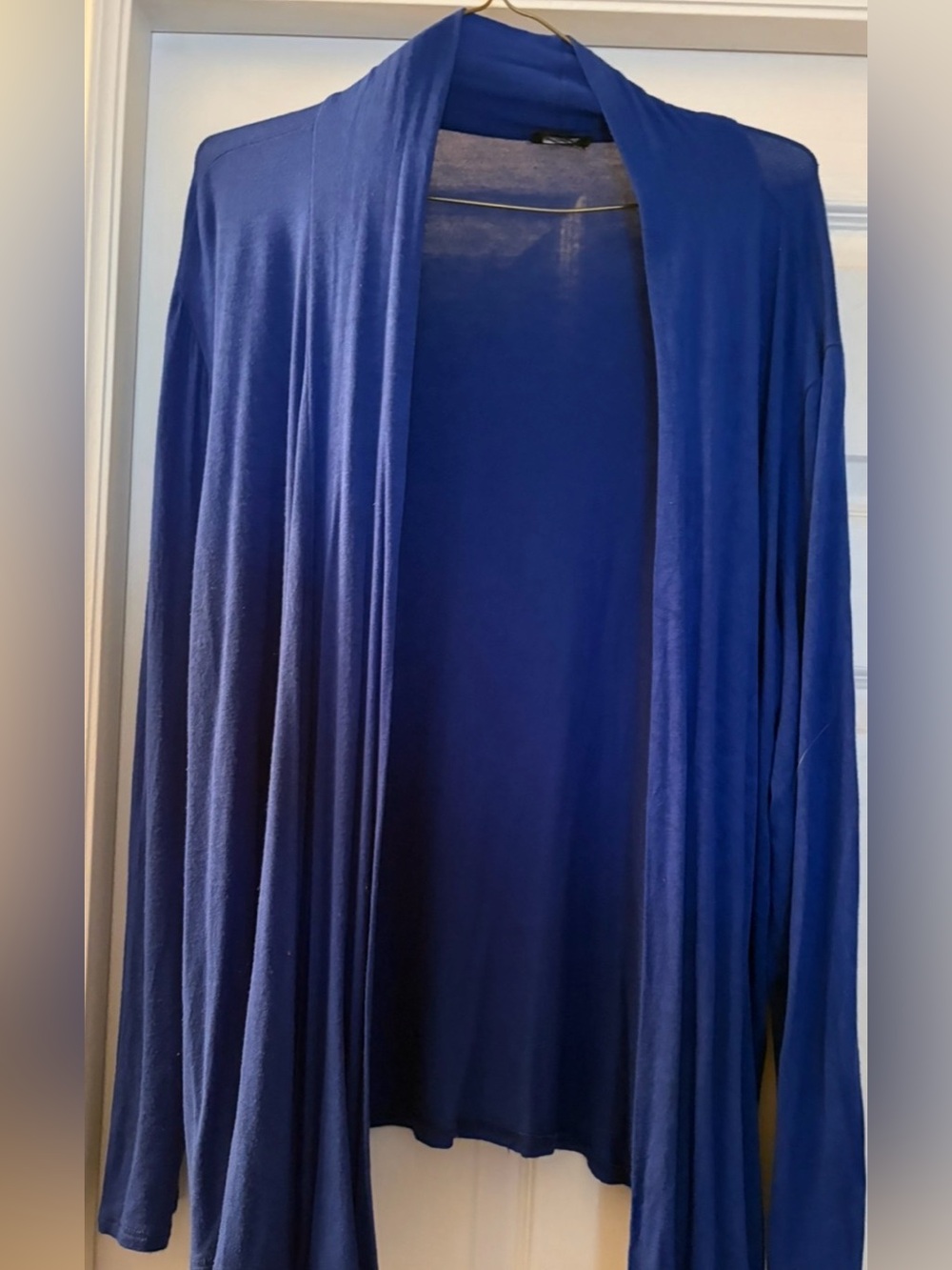 Blue Open-Front Women's Cardigan Jacket
